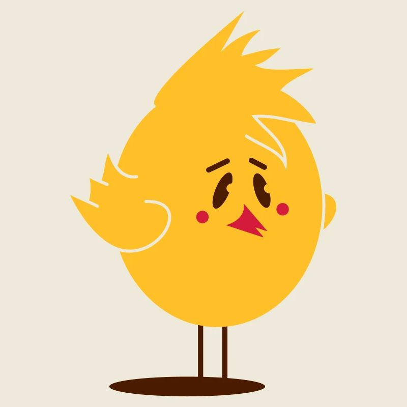 poussin drôle avec une coiffure iroquoise