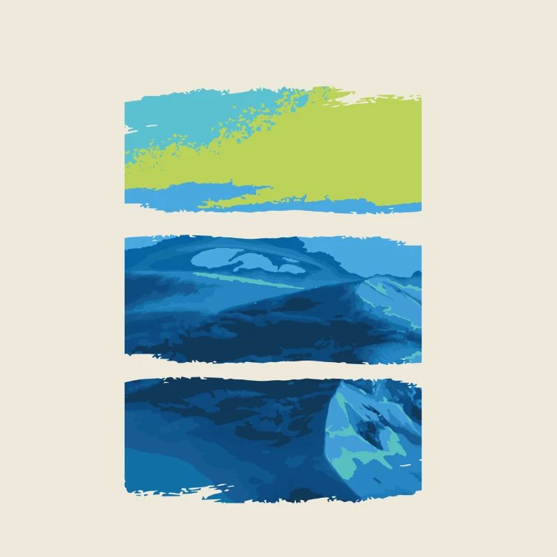 Mer du Paysage Bleu-Vert