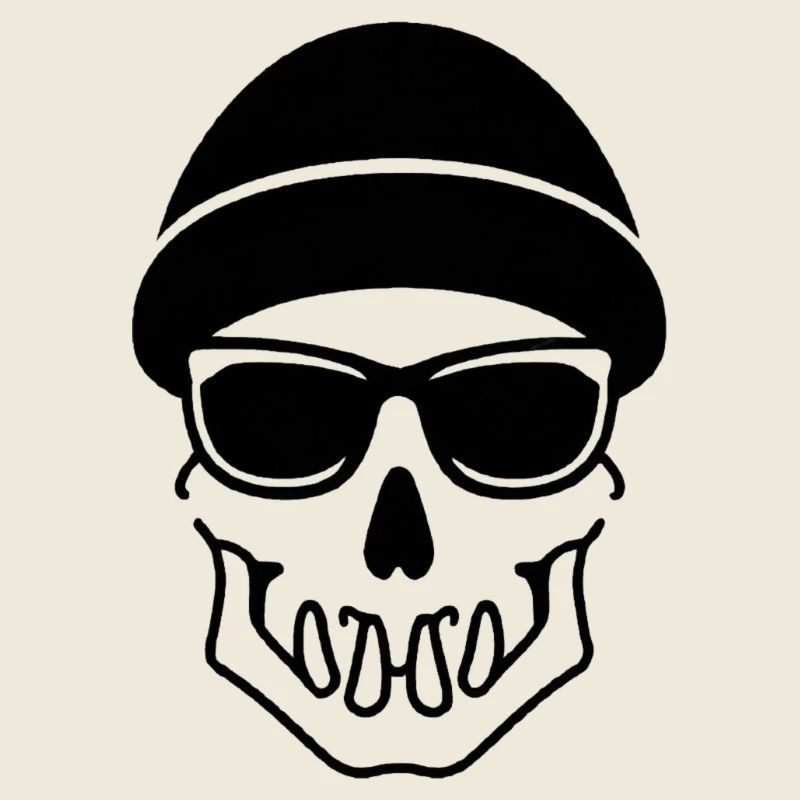 skull hipster halloween