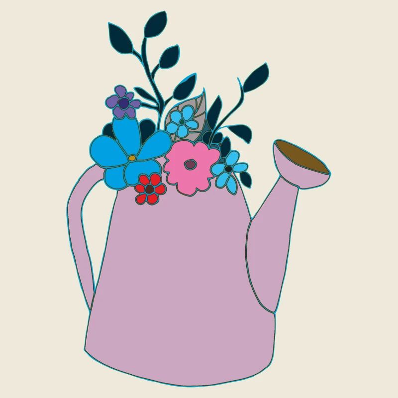 Watering can purple