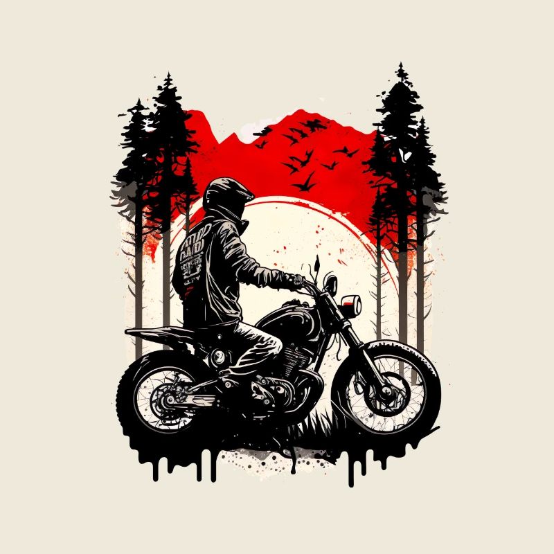 motorrad sonnenuntergang