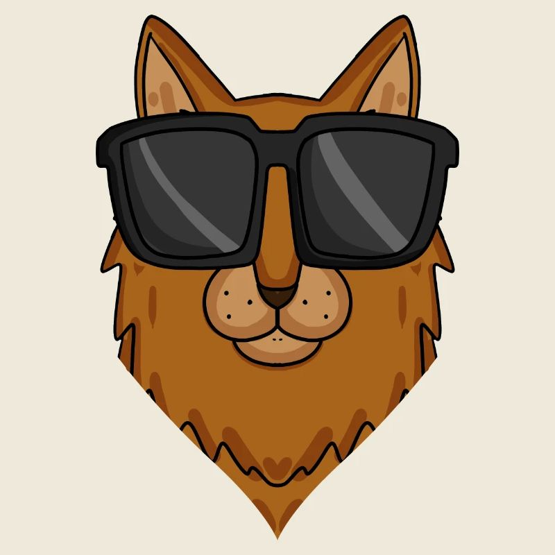 Chat cool avec des lunettes de soleil - race de chat somalien