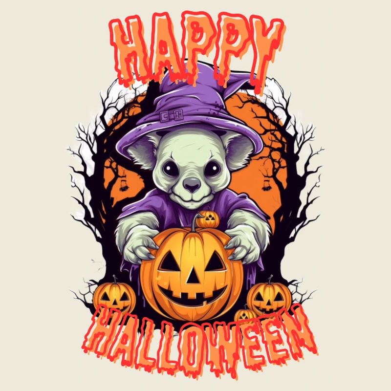 Chien d’Halloween mignon avec des citrouilles