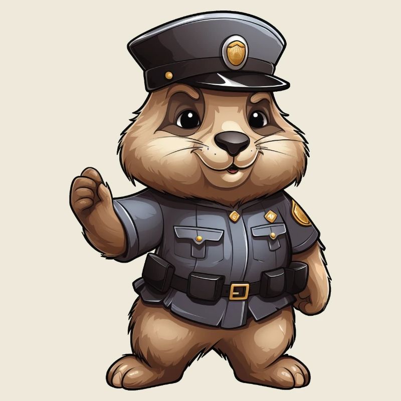 Murmeltier Polizist