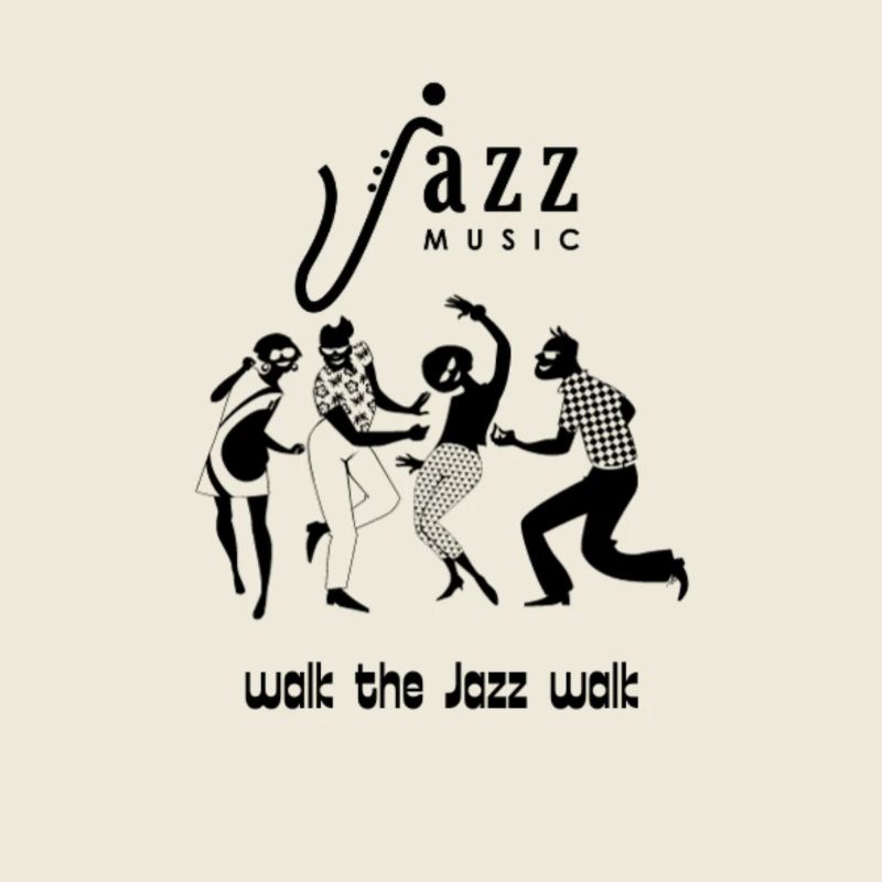 Jazz-Noten in minimalistischer Silhouette