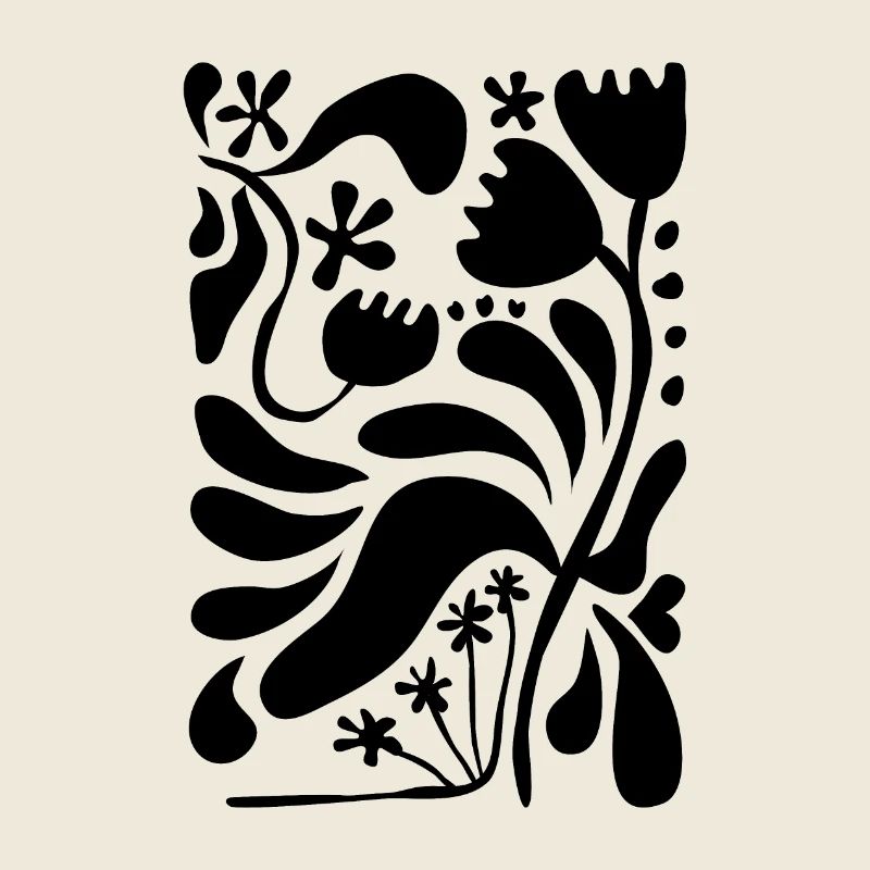Abstrakte Blumen Matisse Stil