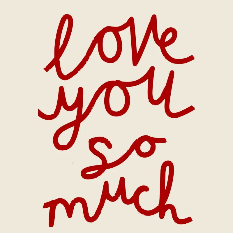 Handwritten Love You So Much Design