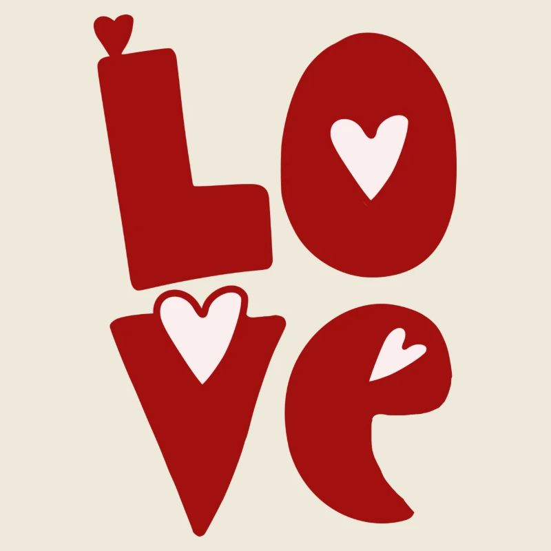 Design d’amour avec des cœurs dans la lettre