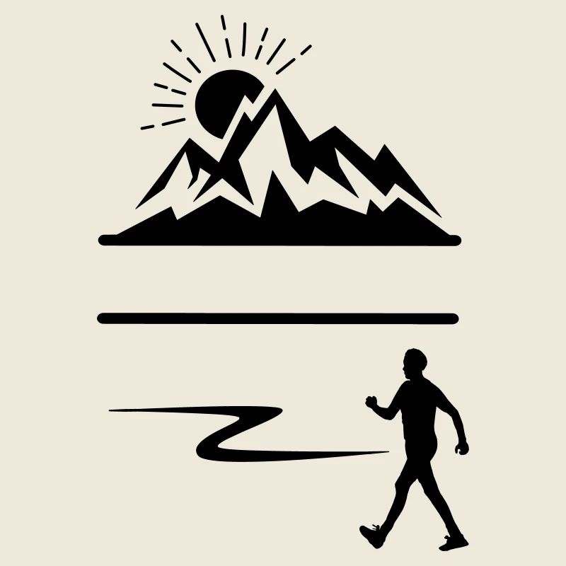 Wanderer Mann Berge Banner