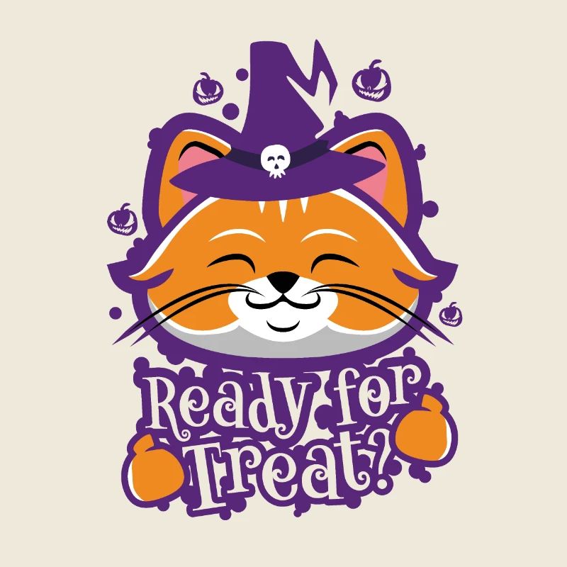 Mignon Drôle Halloween Kitty