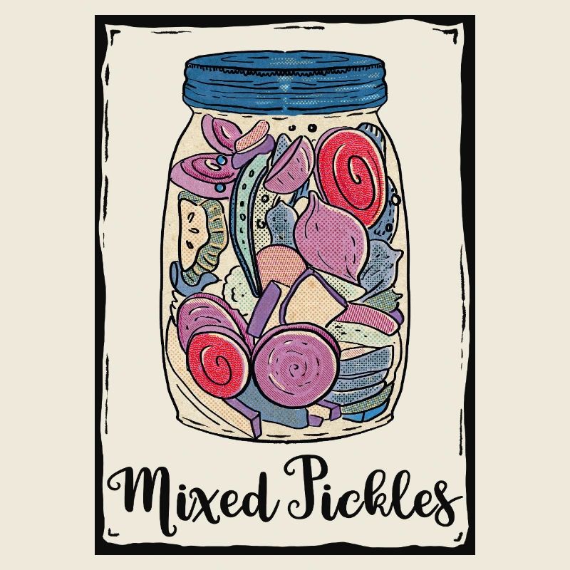 Mixed Pickles Glass