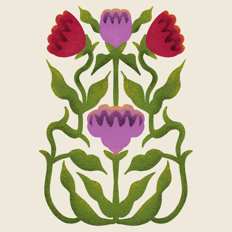 Kunstvolle Blumenornamente