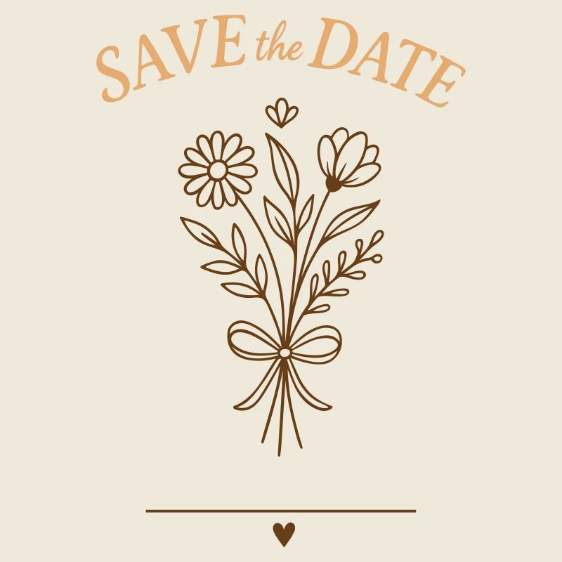 Save the Date Bouquet – Wedding 2025