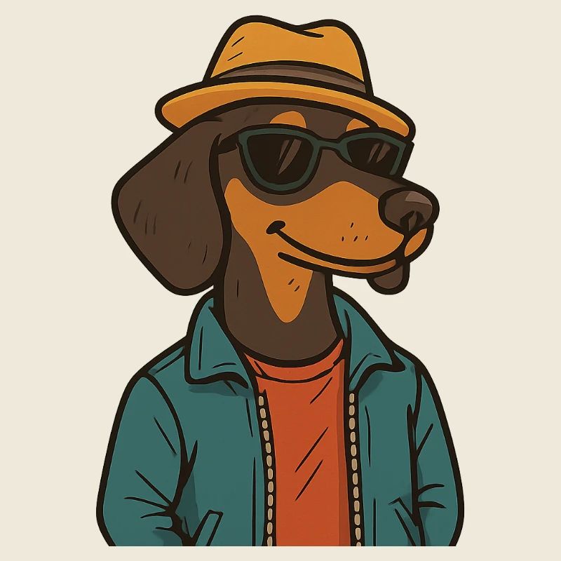 Chien cool dans le style de la rue