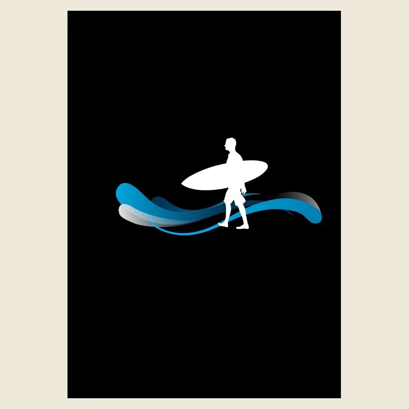 Surfer Silhouette auf Wellen