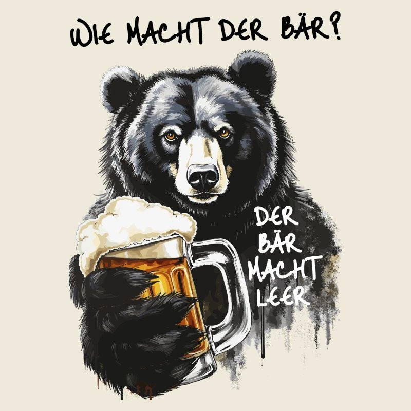 Starker Bär mit Bierglas