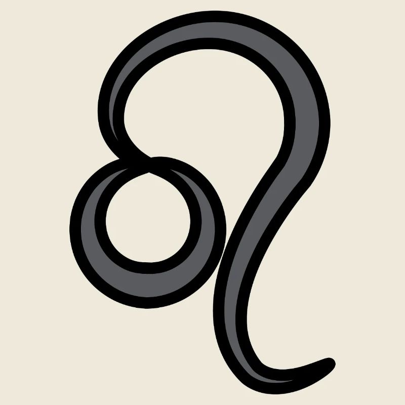 Löwe Sternzeichen Symbol Schwarz & Grau