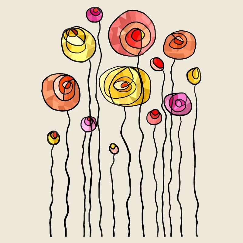 Abstraktes Frühlingsblumen-Thema