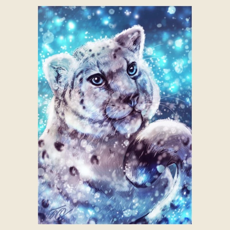 Affiche léopard des neiges