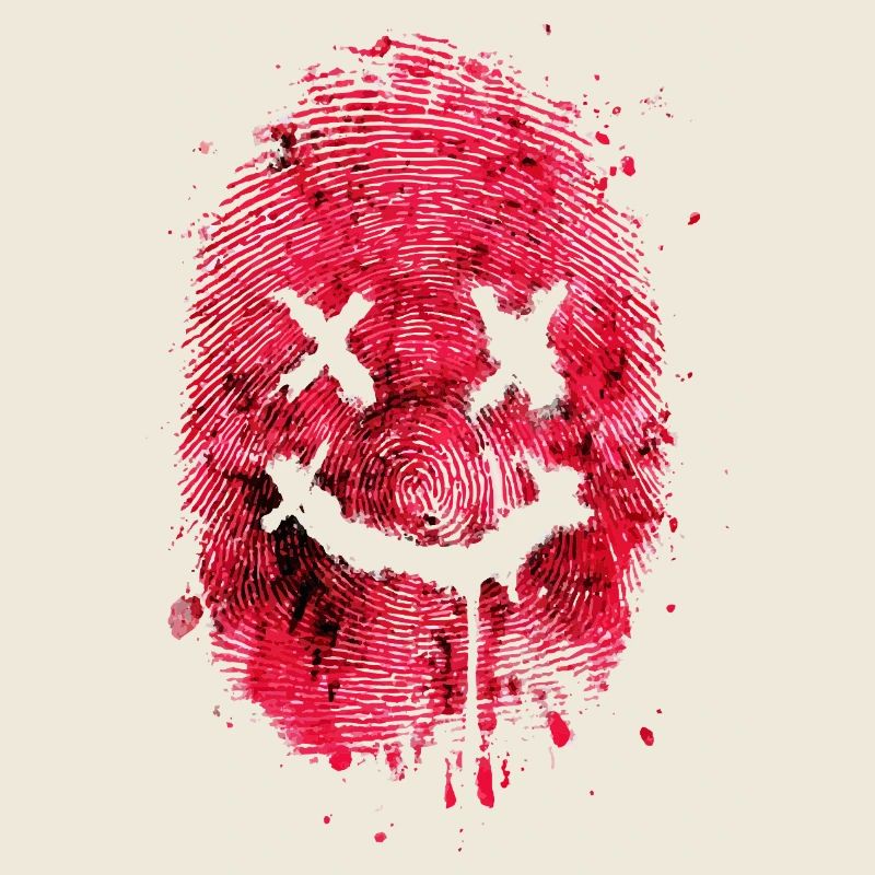 Fingerabdruck mit einer freundlichen Botschaft