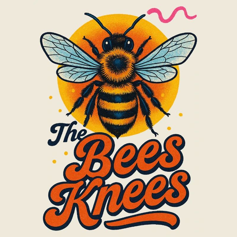 Bee and Knees Retro-Typografie-Design