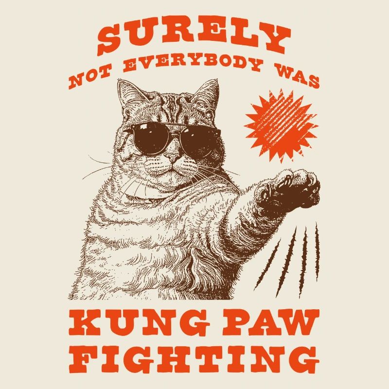 Kung Paw Combat Drôle Chonky Chat