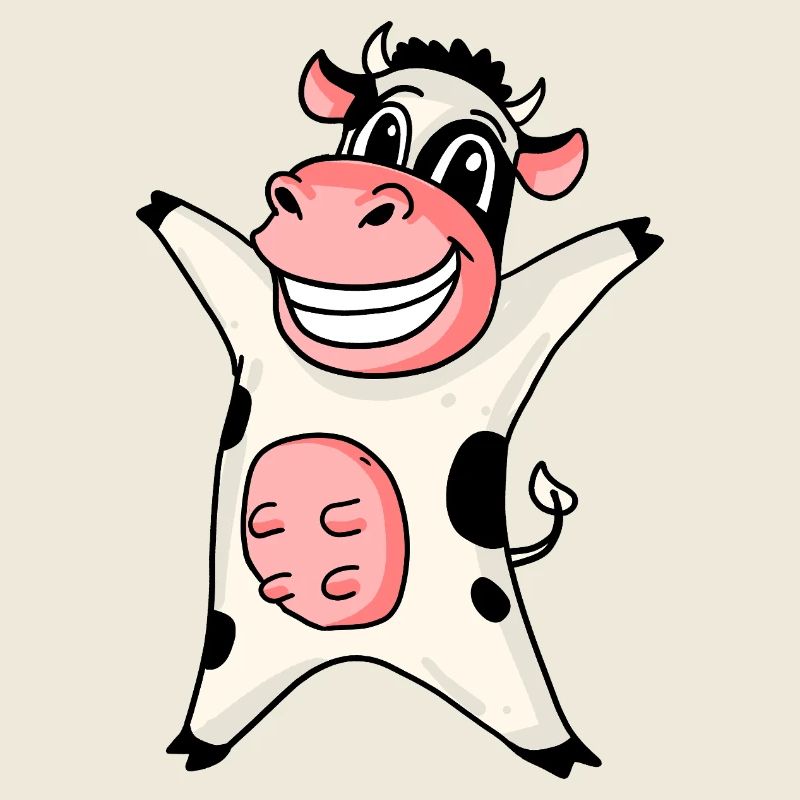 Playful cow design for kids