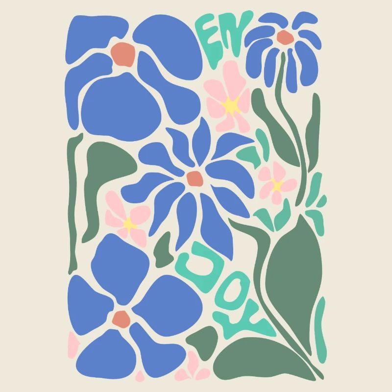Fleurs de Bonne Humeur - Bleu
