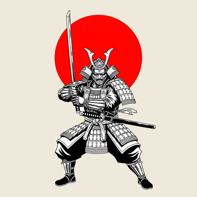 Traditioneller Samurai Krieger