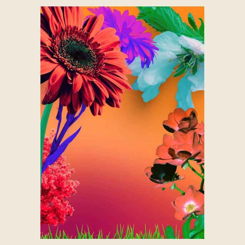 Kühne Blumen-Leinwand