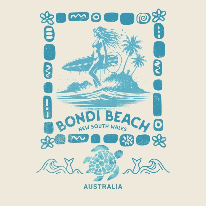 Bondi Beach Turquoise Île Palmier