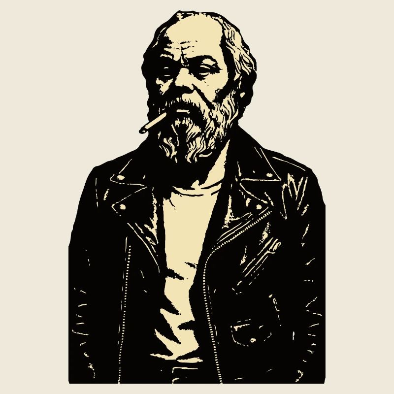 Socrates Ancient Greece Philosopher Noir Portrait