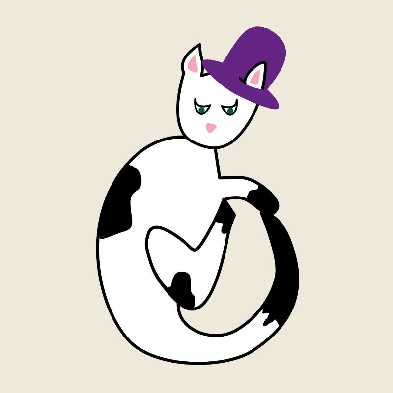 Chat avec chapeau Abstraction