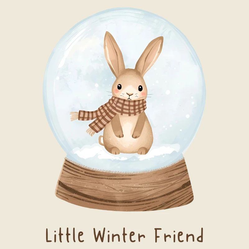 Boule à neige Lapin – Petit ami de l’hiver