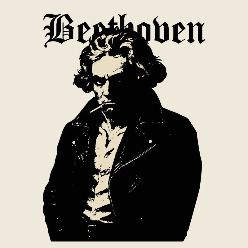 Portrait de Beethoven noir rebelle