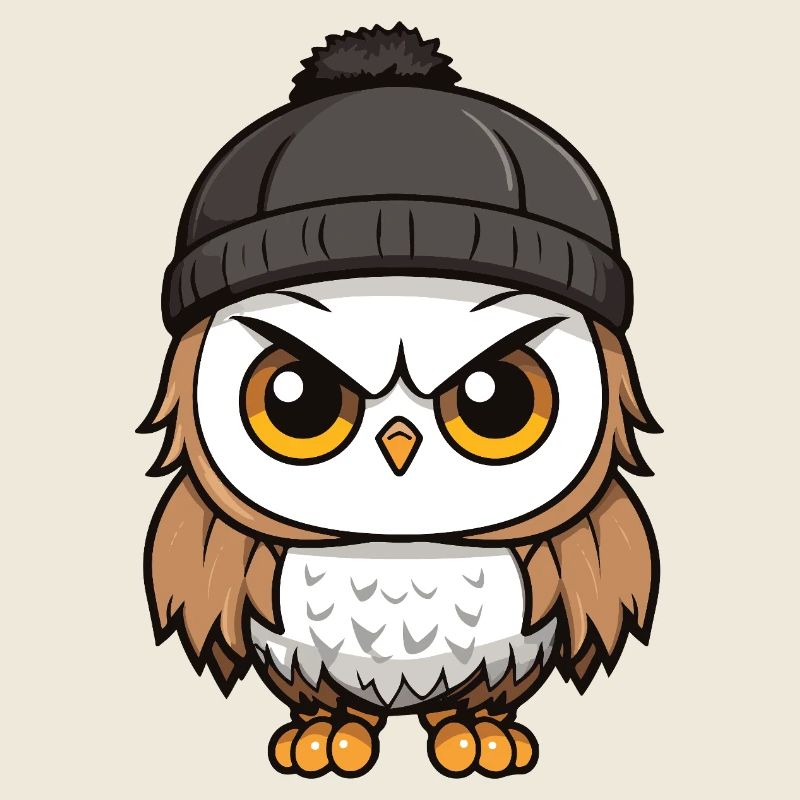 Eule Comic Winter Cozy