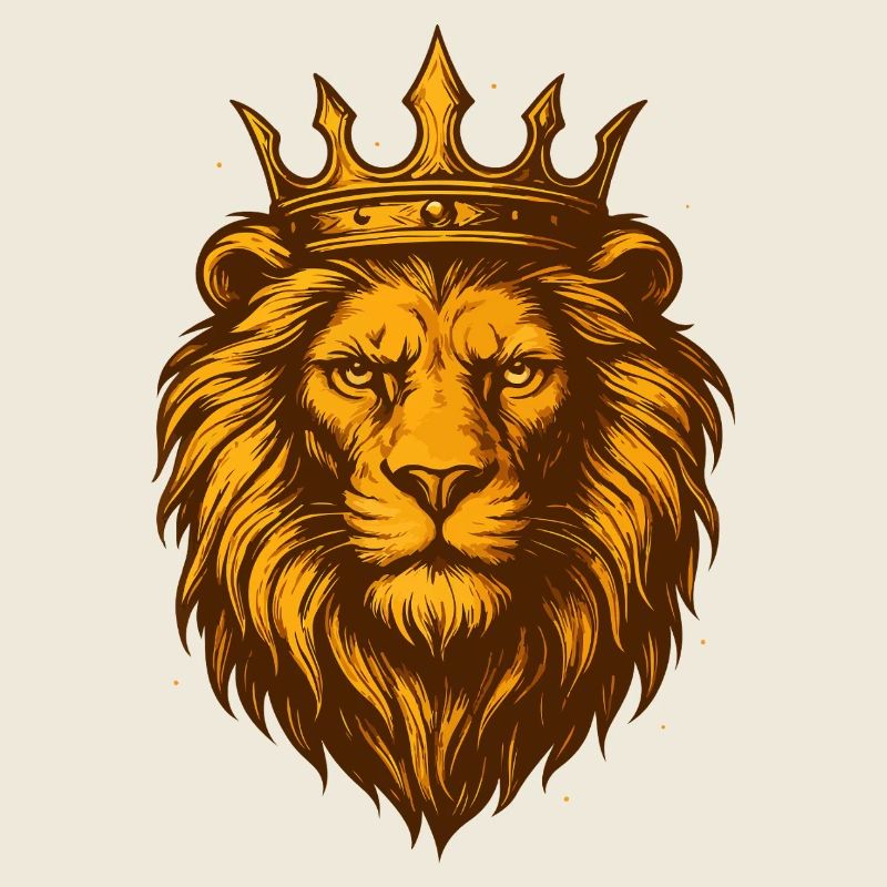 Königlicher goldener Löwe