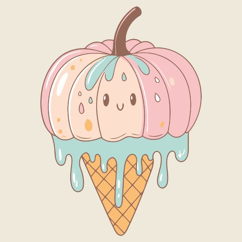 Citrouille Glacée Kawaii Pastel