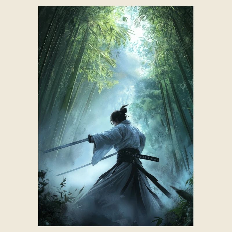 Samouraï dans la forêt