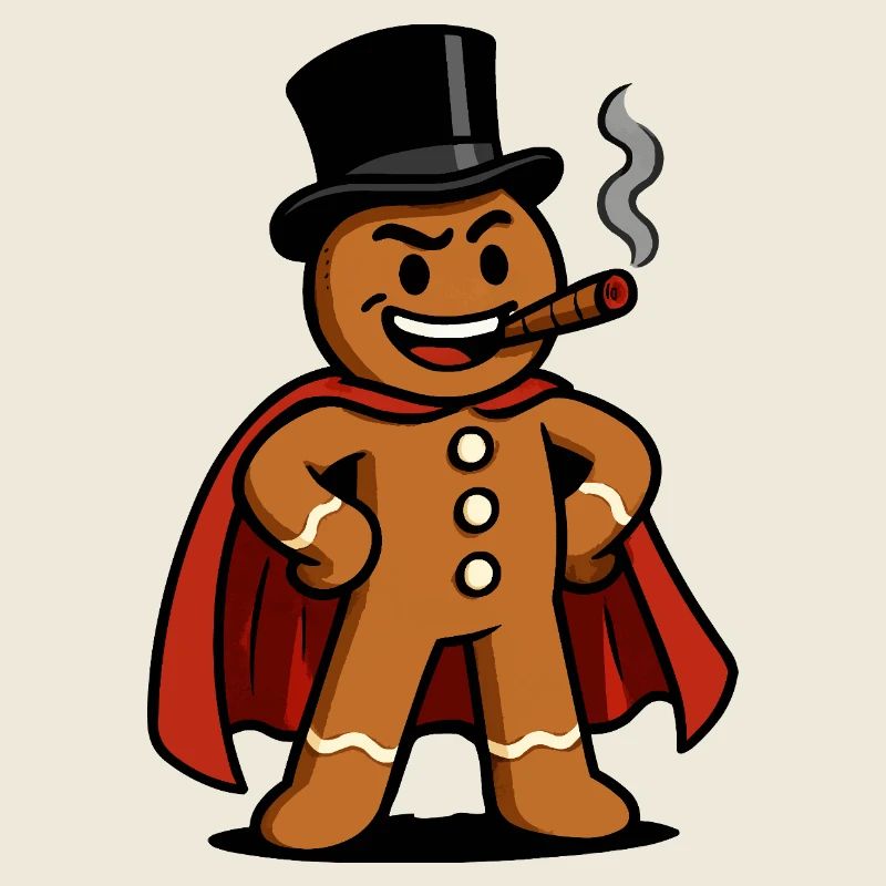 Lebkuchenheld mit Zigarre
