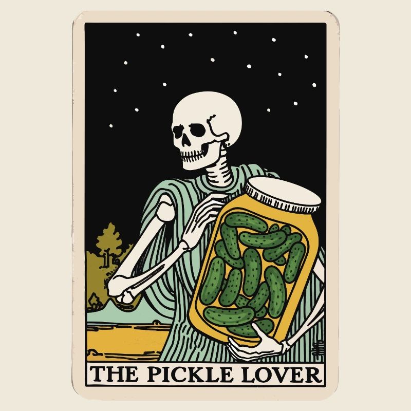 The Cucumber Lover Tarot Card Funny Cucumber