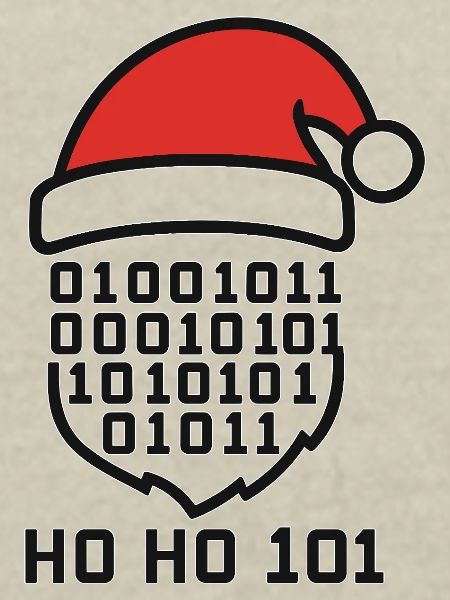 Weihnachtscode mit Santa Hut