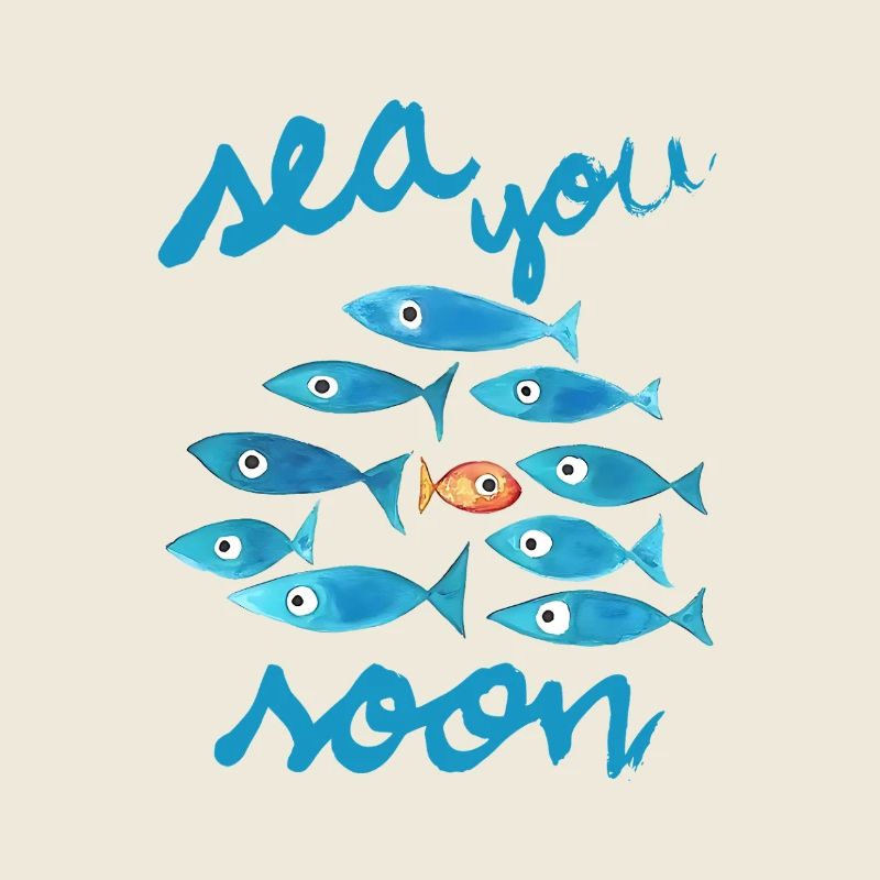 À bientôt en mer poissons bleus