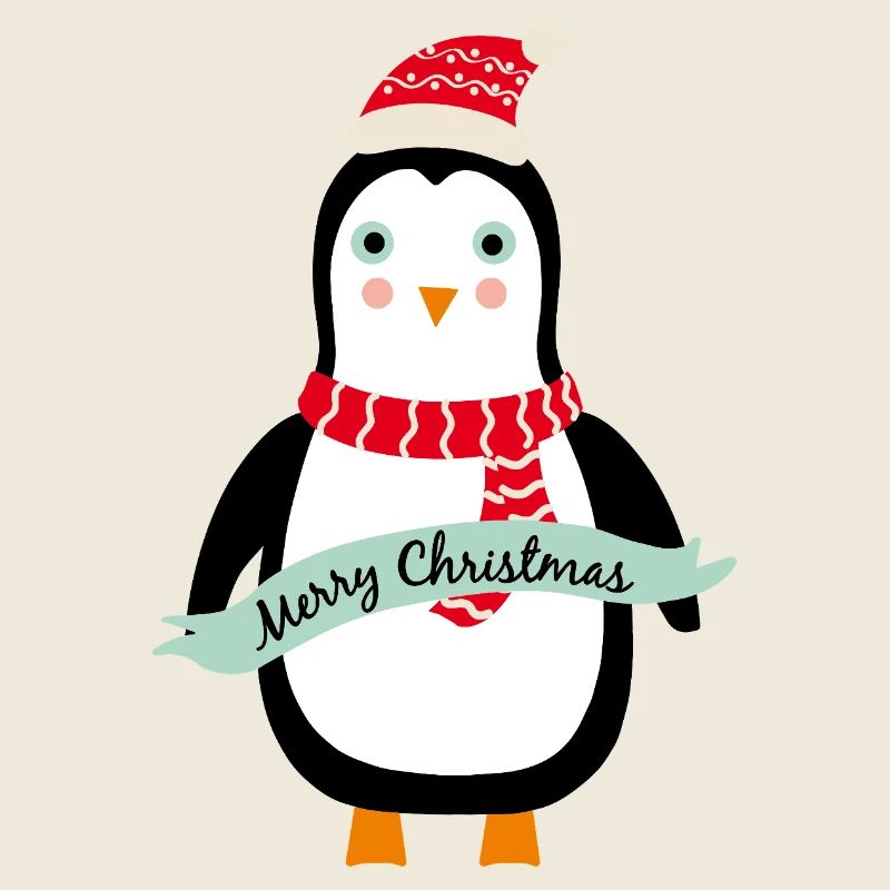 Mignon Pingouin de Noël Joyeux Noël