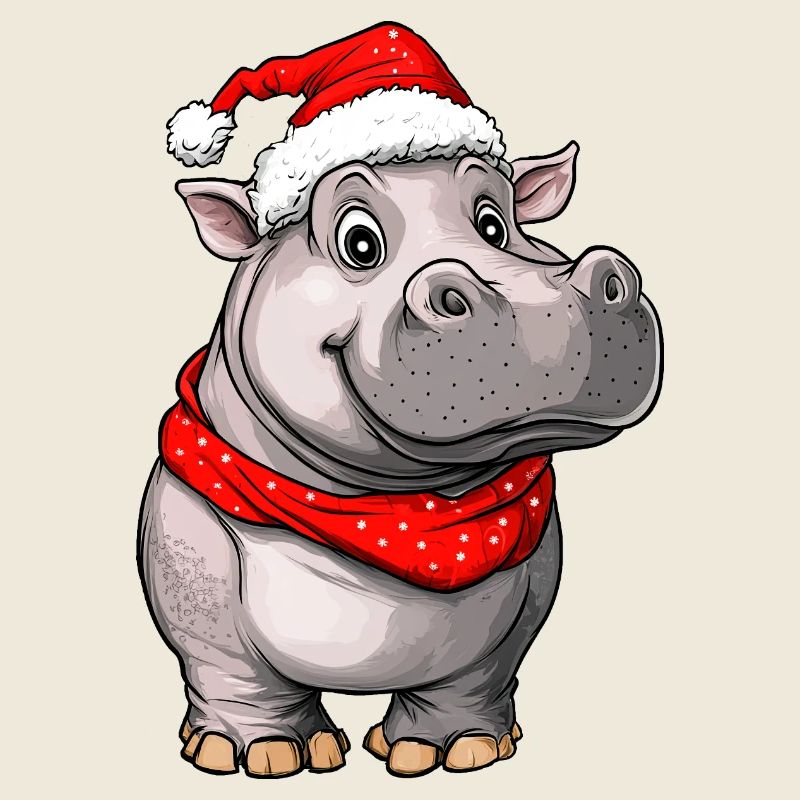 Weihnachten Nilpferd