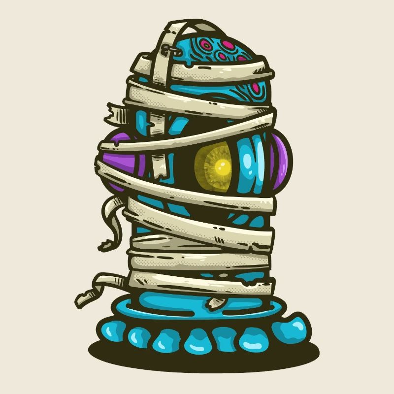 Extraterrestre enveloppé de bandages