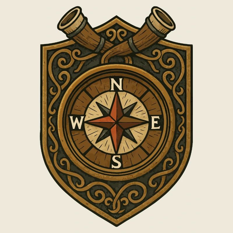 Wikinger Kompass Wappen