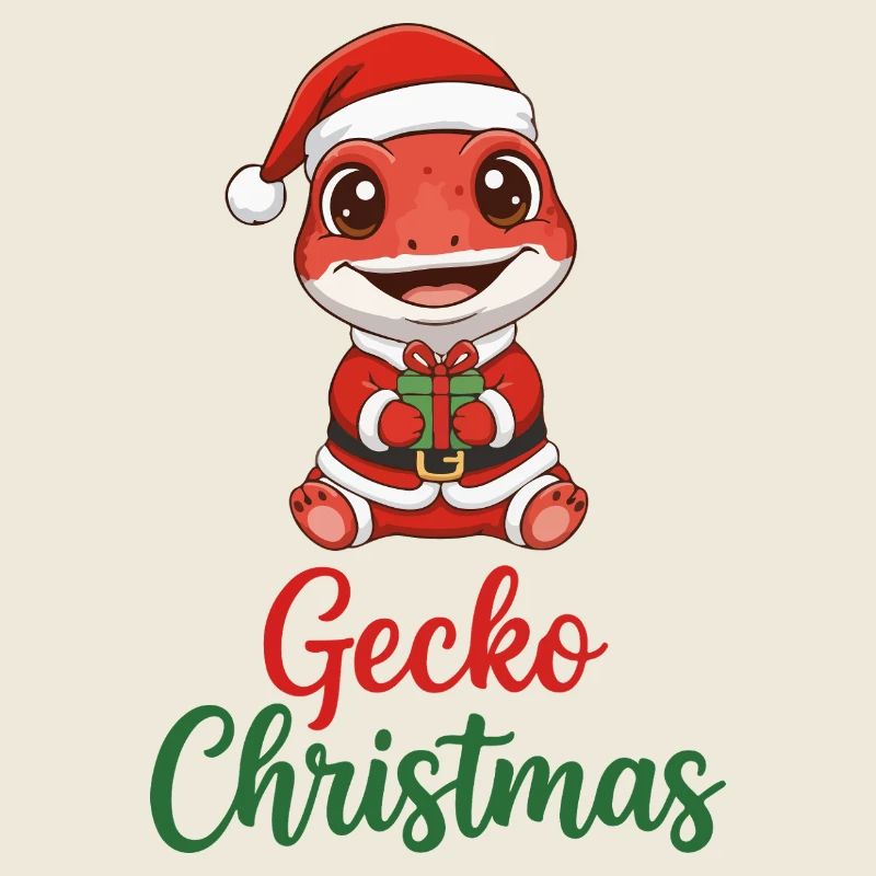 Gecko Christmas Santa Gift