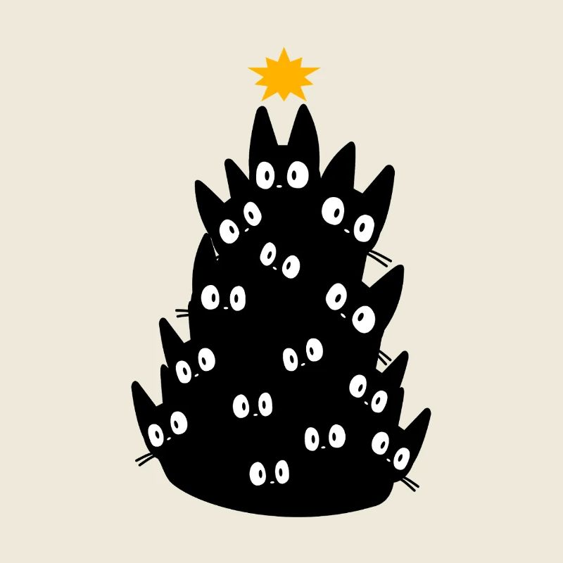 Cat Christmas Christmas Construction Gift Fir