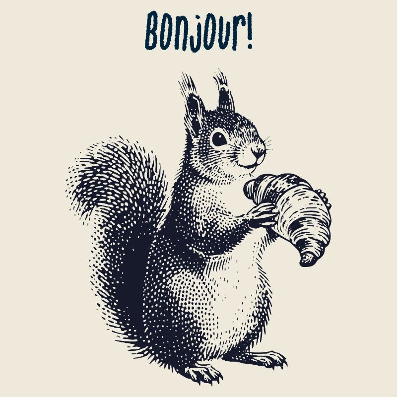 Bonjour Croissant Eichhörnchen